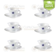 Tazzine e Piattini da Cappuccino Borbone Set in Ceramica