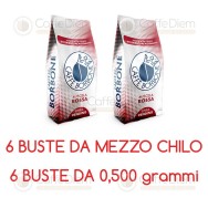 Borbone Caffè in Grani 3Kg Miscela Red Rossa - BUSTA 0,500 grammi