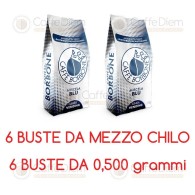 Borbone Caffè in Grani 3Kg Miscela Blu - BUSTA 0,500 grammi