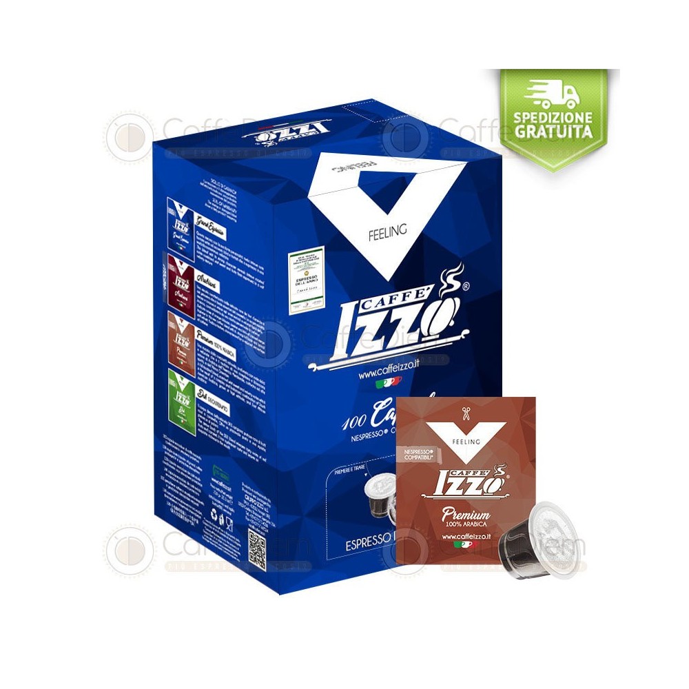 Izzo Premium 100% Arabica 100 Capsule Compatibili NESPRESSO