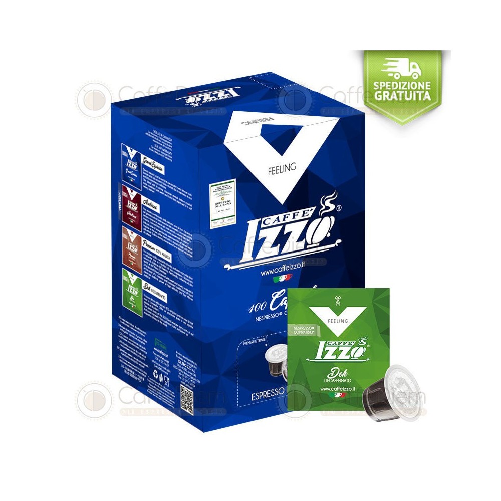 Izzo Decaffeinato Deca Dek 100 Capsule Compatibili NESPRESSO