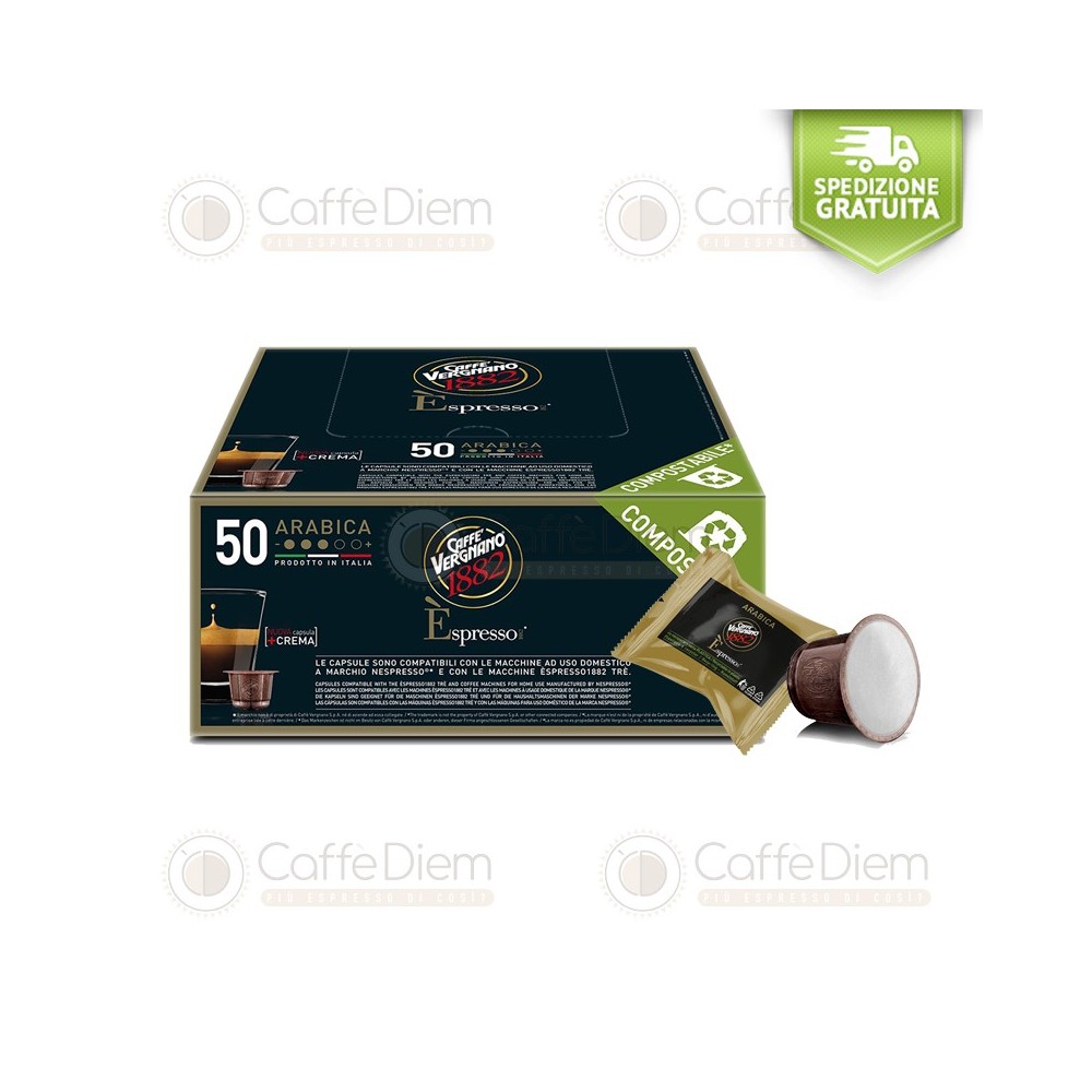 Offerta 200 Capsule Caffè Vergnano Compatibili Nespresso Arabica