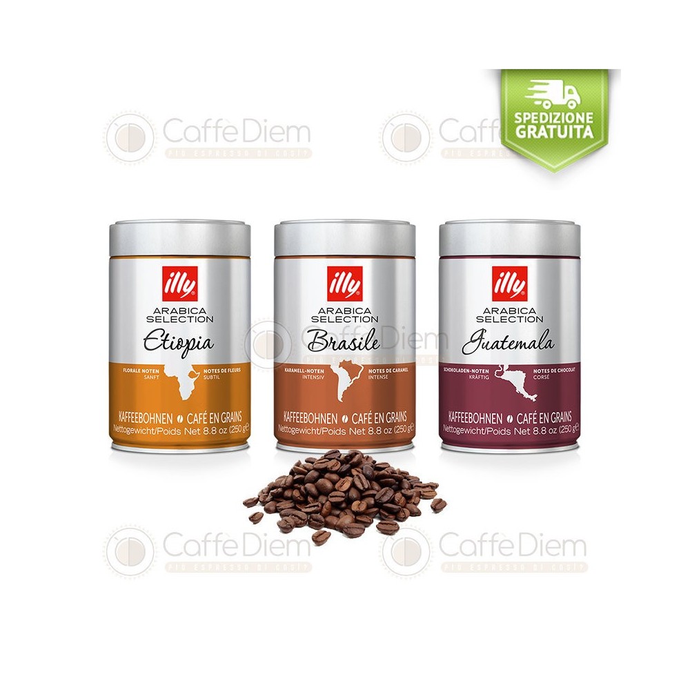 Caffè illy in grani Kit Prova ARABICA SELECTION