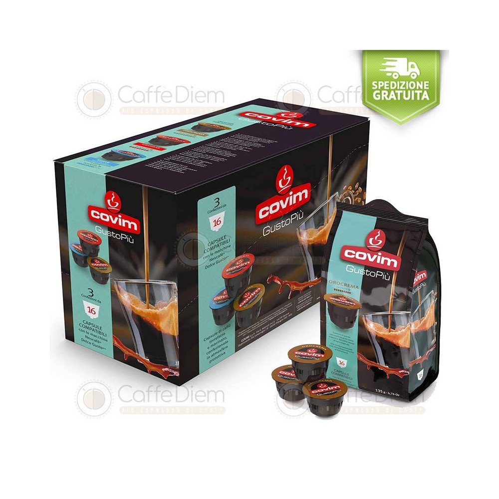 144 Coffee Capsules Compatible Dolce Gusto Caffè Covim Orocrema