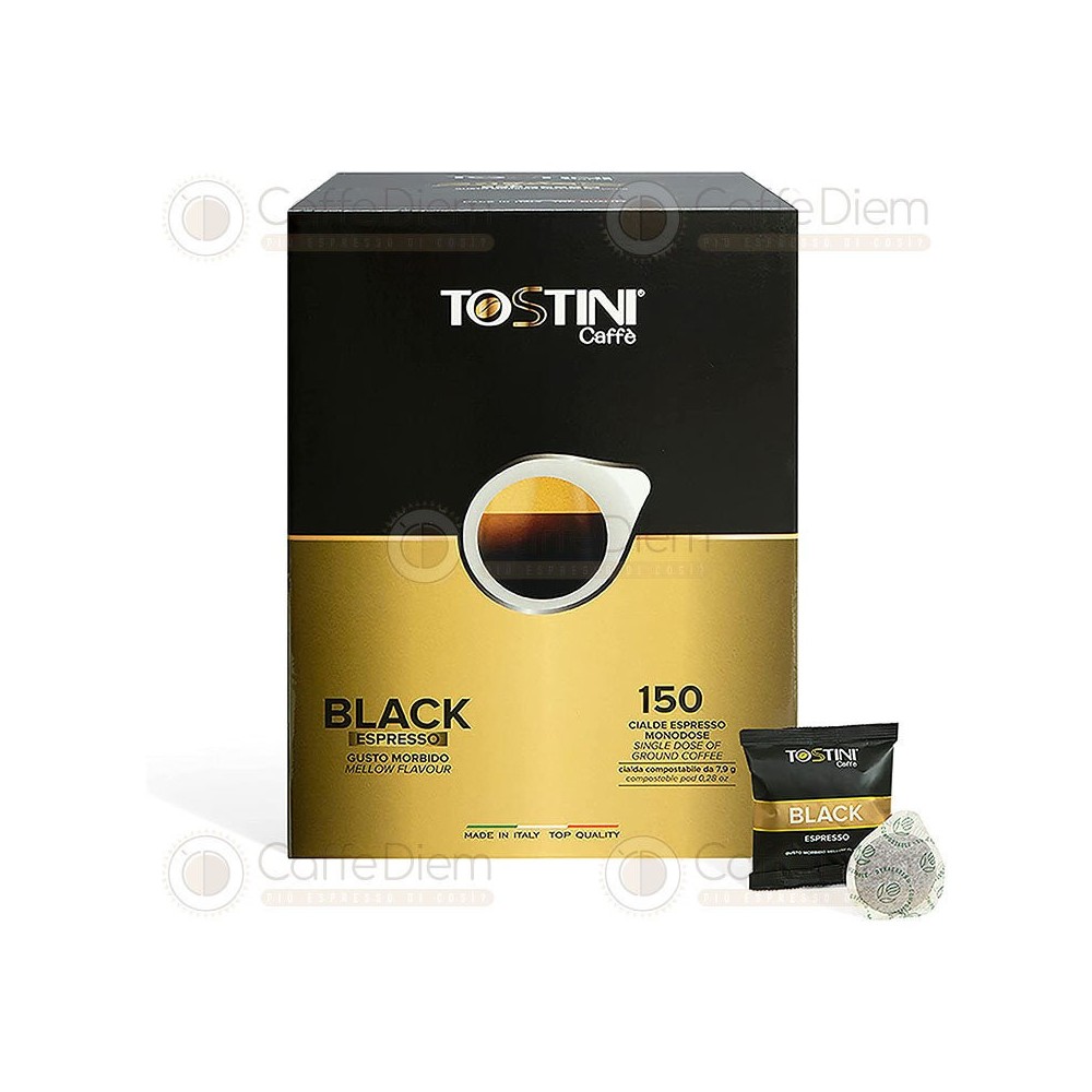 450 Coffee Pods Caffè Tostini BLACK 8 Grams